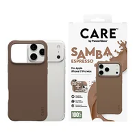 CARE Back Cover Fashionable Samba iPhone 17 Pro Max Black - Grundfarbe: Braun - Fallsicher: Ja - Kompatible Hersteller: Apple - Detailfarbe: Braun - Mobiltelefon Kompatibilität: iPhone 17 Pro Max - Material: Kunststoff