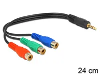 DELOCK Videokabel 1x 3,5mm Klinke -> 3x Cinch StBu 0