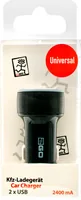 2GO Dual-USB KFZ-Ladegerät 2400mA schwarz