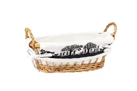 Kadastar 100748 bread basket Oval Black, White, Wood