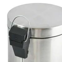 MSV Treteimer 5 l, Silber/Grau - Fassungsvermögen: 5 l - Anzahl Behälter: 1 - Detailfarbe: Silber - Grau - Form: Rund - Material: Edelstahl