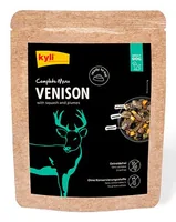 kyli Nassfutter Complete Menu Venison, 150 g - Tierbedürfnis: Verdauung - Magen & Darm - Geschmacksrichtung: Wild - Zertifikate: Keine Zertifizierung - Fleischsorte: Wild - Futtereigenschaft: Ohne künstliche Zusätze - Hoher Fleischanteil - Ohne Zuckerzusa