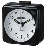 Hama Reisewecker A50, schwarz Zeiger fluoreszierend     186329