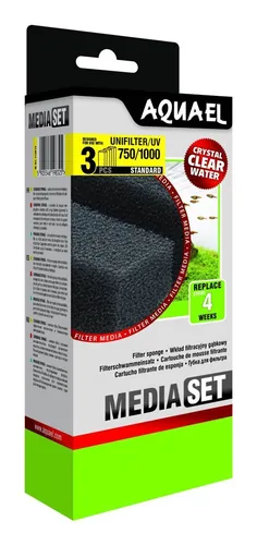 Aquael Filterzubehör Unifilter 750/1000 - Produkttyp: Filtermaterial - Grundfarbe: Schwarz