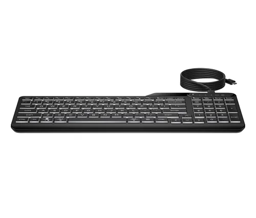 HP 400 Backlit Wired Keyboard clavier Maison USB Noir