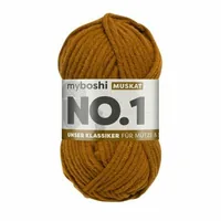 myBoshi Wolle Nr.1 Muskat 50 g, 55 m - Packungsgrösse: 1 Stück - Länge: 55 m - Material: Polyacryl - Merino - Detailfarbe: Goldbraun - Waschbar bei: 30 °C - Nadelstärke: 7 mm - 6 mm