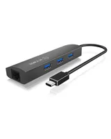 ICY BOX Dockingstation IB-HUB1406-C - Ladefunktion: Nein - Dockinganschluss: USB-C - Kompatible Hersteller: Universal - Vesa-Bohrung vorhanden: Nein