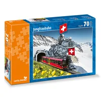 Carta.Media Puzzle Jungfraubahn - Motiv: Landschaft / Natur - Altersempfehlung ab: 4 Jahren - Tiefe: 21 cm - Breite: 29.7 cm - Effekte: Keine - Eigenschaften: Keine Eigenschaft
