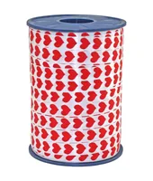 Pattberg Geschenkband Honeymoon 1 cm x 250 m, Rot/Weiss - Breite: 10 mm - Länge: 250 m - Verpackungseinheit: 1 Stück - Detailfarbe: Rot - Weiss - Band-Art: Geschenkband