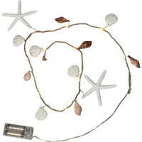 Star Trading Lichterkette Seaside Beige, 90 cm - Produkttyp: Lichterkette - Betriebsart: Batteriebetrieb - Set-Typ: Starterset - Fernbedienung: Nein - Smart Home: Nicht kompatibel - Lichtfarbe: Warmweiss (WW)