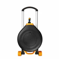 Fiskars 1025933 avvolgitubo da giardino Avvolgitubo da terra Automatico Nero, Arancione