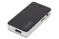 DIGITUS USB-Hub 4-Port 3.0->4xA3.0 m.Netzteil schwarz