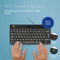 R-Go Tastatur Compact Break UK-Layout verkabelt schwarz