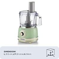 Vintage Green Multifunktions-Küchenmaschine (hellgrün/creme, 1.000 Watt, 1,2 Liter)