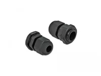 Delock Kabelverschraubung PG9, 19 mm 10 Stück, Schwarz - Gewindetyp: PG9 - Material: Kunststoff