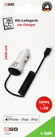 2GO KFZ-Ladegerät 2400mA Lightning 1x USB MFI zertifiziert