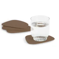 Zeller Present Glasuntersetzer 2 Tone 12 x 10 cm, Schwarz/Dunkelgrün - Anwendungsbereich: Glas  - Material: Polyvinylchlorid (PVC) - Detailfarbe: Beige - Braun - Set: Ja - Zusammenklappbar: Nein