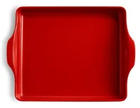 Emile Henry Brot-Backform 40.5 x 31.5 x 6.9 cm, Rot - Materialtyp: Keramik - Material: Keramik - Detailfarbe: Rot - Set: Nein - Backform Typ: Brot-Backform