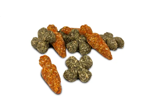 JR Farm Snack Glücks-Möhrchen Grainless, 125 g - Nagetierart: Zwergkaninchen - alle Kleinnagetiere - Verpackungsgrösse: 125 g - Tierart: Nager