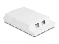 DeLOCK Optical Fiber Connection Box for wall mounting for 2 x SC Simplex or LC Duplex white