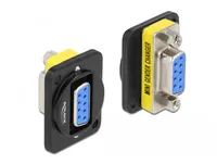 Delock D-Typ Modul DB9 Buchse zu DB9 Buchse 0 m - Kabeltyp: Adapter - Datenanschluss Seite A: DB9 - Datenanschluss Seite B: DB9 - Kabellänge: 0 m