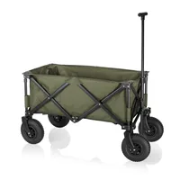 Campart Leiterwagen Faltbarer Trolley mit Luftreifen - Detailfarbe: Grün