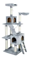 Kerbl Kratzbaum Square – Grau, 84 x 50 x 178 cm - Höhe: 178 cm - Anzahl Liegeplätze: 5 × - Detailfarbe: Hellgrau - Tierart: Katze - Produkttyp: Kratzbaum
