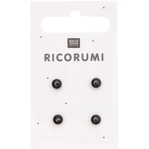Rico Design Knopfaugen Braun-Schwarz 5 mm 4 Stück - Selbstklebend: Nein - Verpackungseinheit: 4 Stück - Detailfarbe: Schwarz - Braun - Produkttyp Kleinteile: Knopfaugen