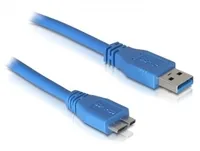 Delock USB 3.0-Kabel  USB A - Micro-USB B 1 m - Kabeltyp: Anschlusskabel - Detailfarbe: Blau - USB Standard: 3.0/3.1/3.2 Gen 1 (5 Gbps) - Länge: 1 m - USB Anschluss 2 (Endgerät): Micro-USB B - Geschlecht Anschluss 2 (Endgerät): Male (Stecker)