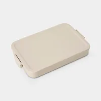 Brabantia Lunchbox Make & Take 25.5 x 16.6 x 3.7 cm, Beige - Materialtyp: Kunststoff - Unterteilungsmöglichkeit: Nein - Material: Kunststoff - Set: Nein - Motiv: Ohne Motiv - Anwender: Erwachsene - Kinder