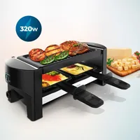 Raclette Cheese&Grill 3200 Pocket (schwarz/edelstahl, 320 Watt, für 2 Personen)