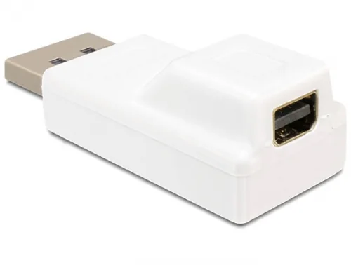 Delock Adapter Displayport - Mini-Displayport Weiss - Kabeltyp: Adapter - Videoanschluss Seite A: DisplayPort - Videoanschluss Seite B: Mini-DisplayPort