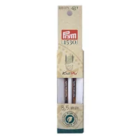 Prym 1530 Stricknadelspitzen Natural, kurz 3.50 mm, 8.7 cm, Birkenholz - Material: Holz - Produkttyp: Stricknadelspitzen
