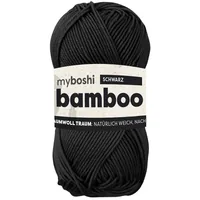 myBoshi Wolle Bamboo schwarz - Packungsgrösse: 1 Stück - Länge: 125 m - Material: Wolle - Bambus - Detailfarbe: Schwarz - Nadelstärke: 4 mm - Waschbar bei: 40 °C