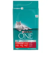 Purina ONE Trockenfutter Sterilcat Rind & Weizen, 1.5 kg - Tierbedürfnis: Kein besonderes Bedürfnis - Geschmacksrichtung: Rind - Zertifikate: Keine Zertifizierung - Fleischsorte: Rind - Packungsgrösse: 1.5 kg - Futtereigenschaft: Keine besondere Futtereig
