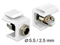Delock Keystone Modul DC 5,5 x 2,5 mm Buchse weiß