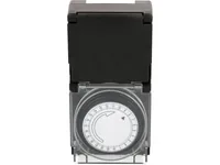 Max Hauri Zeitschaltuhr IP55 24 h Mechanisch - Montage: Zwischenstecker - Kürzeste Schaltzeit: 15 min - Anwendungsbereich: Outdoor - Indoor - Anzahl Schaltpunkte: 24 - Funktionsweise Zeitschaltuhr: Mechanisch - Funktionen: Dauerbetrieb Ein/Aus