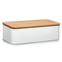 Zeller Present 25375 bread box Rectangular White Metal