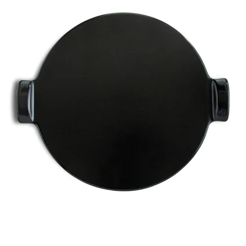 Emile Henry Pizzastein Ø 36.5 cm Rund, Schwarz - Breite: 43.5 cm - Form: Rund - Set: Nein