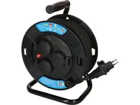 Max Hauri Kabelrolle maxREEL 20 m, 3x T13, IP55, Schwarz - Schutzklasse: IP55 - Detailfarbe: Schwarz - Kinderschutz: Nein - Aussenanwendung: Ja - Steckertyp Ausgang: T13 - Material: Metall