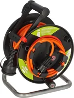 Garant G Bretec IP44 Gartenkabeltrommel, 1 Anschluss (schwarz/orange, 23 + 2 Meter)