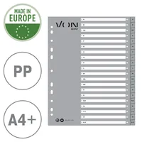 Leitz VON 12290085 tab index Alphabetic tab index Polypropylene (PP) Grey