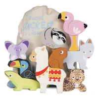 LE TOY VAN Stapelspielzeug Tiere der Anden - Altersempfehlung ab: 18 Monaten - Material: Holz - Stoff - Nachhaltigkeit: FSC® - Detailfarbe: Mehrfarbig