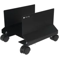 Techly CPUPC Halterung mit Rollen, Metall, schwarz