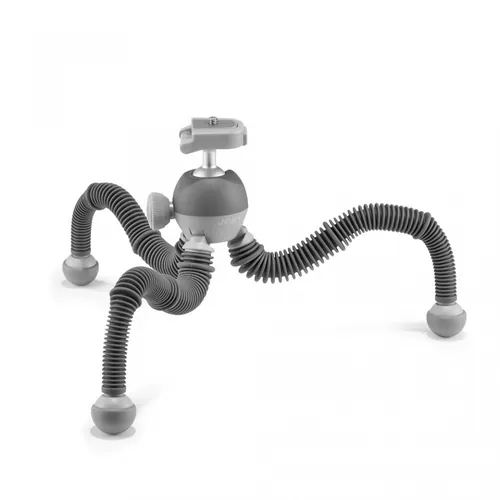 Joby Tischstativ PodZilla Large - Höhenverstellbar: Nein - Detailfarbe: Grau - Material: Aluminium - Gummi - Plastik - Stativ-Bauart: Tischstativ - Stativgewinde: 1/4'' - Stativ-Ausstattung: Kugelkopf - Schnellwechselplatte - Stativgewinde