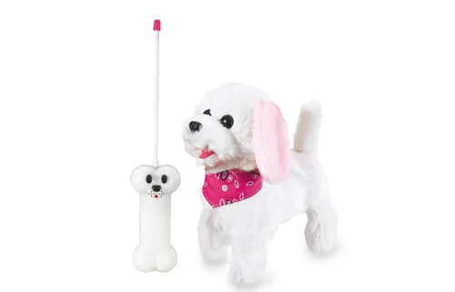 Jamara Plüschhund Trixi RC WeißRosa 27MHz