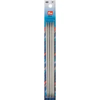 Prym Strumpfstricknadel Grau 4 mm x 20 cm, Karte 5 Stück - Material: Aluminium - Produkttyp: Strumpfstricknadel