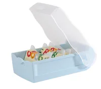 HAN Karteibox Croco A7 997-884 pastellblau 12.1x8.5x24.6cm
