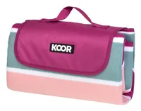 KOOR Picknickdecke Lido-Magenta 135 x 160 cm - Breite: 135 cm - Material: Micro-Polyester - Länge: 160 cm - Farbe: Weiss - Olivgrün - Lila - Rosa - Sportart: Camping - Outdoor