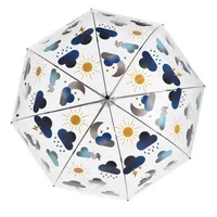 Esschert Design TP402 umbrella Transparent Fiberglass Polypropylene (PP) Full-sized Rain umbrella